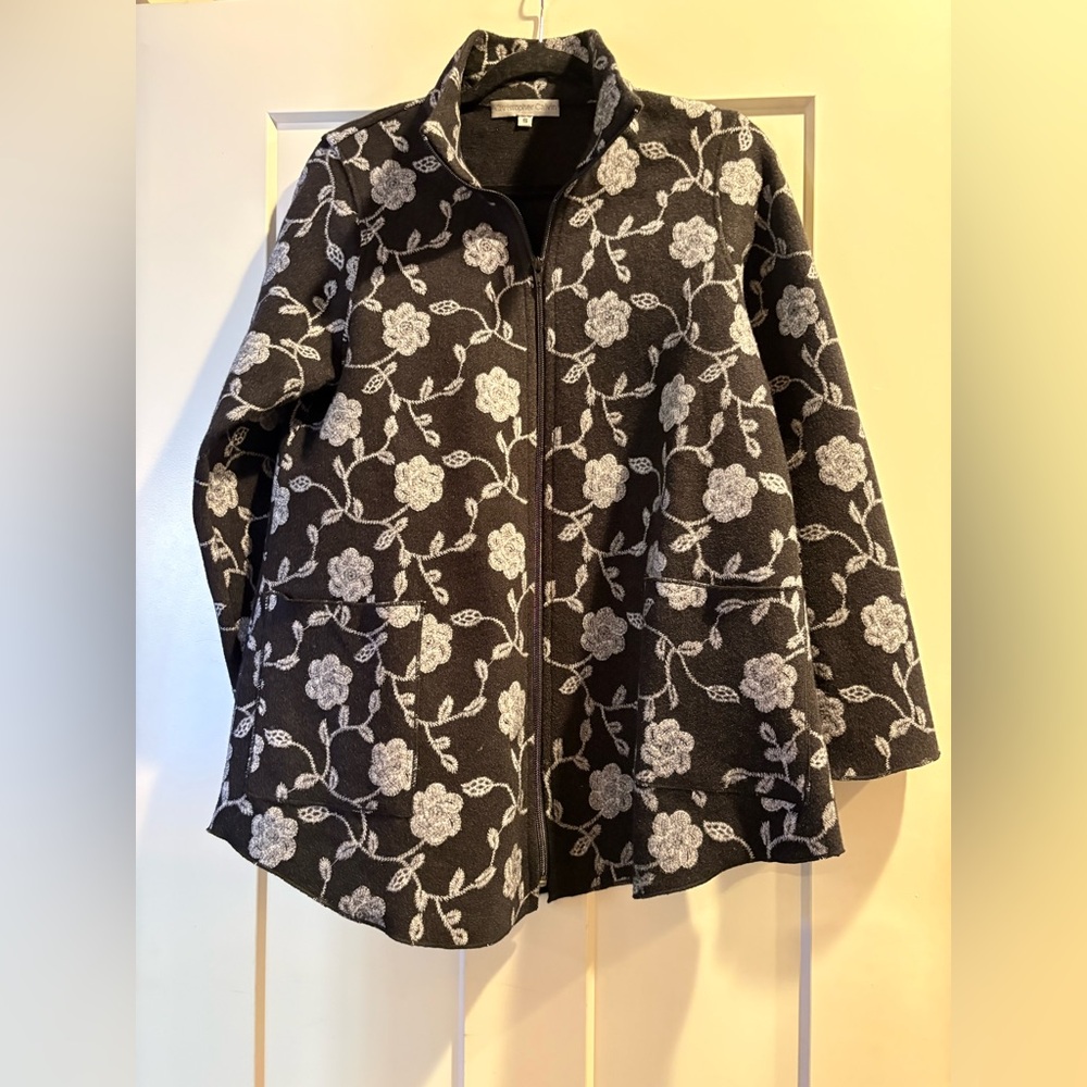 Christofer Calvin Floral Wool Blend Ladies Jacket - Small